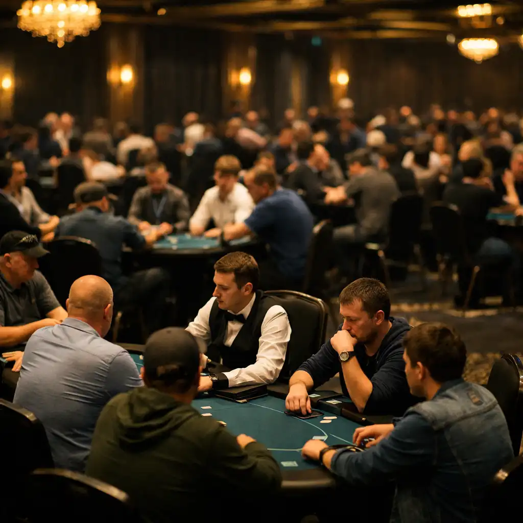 Atmosféra živého pokerového turnaje